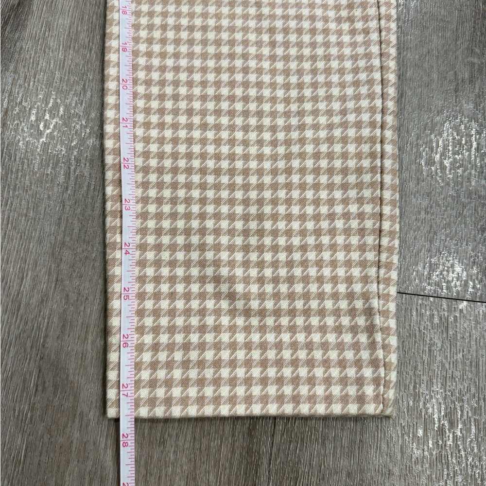 Old Navy Pants Women Size 12 Beige Houndstooth Pixie High Rise Skinny Trousers - Picture 10 of 12